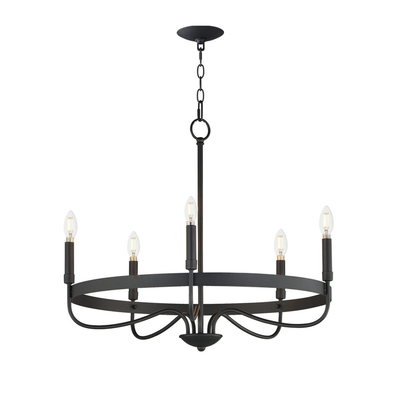 Maxim 14495BK Five Light Chandelier, Black