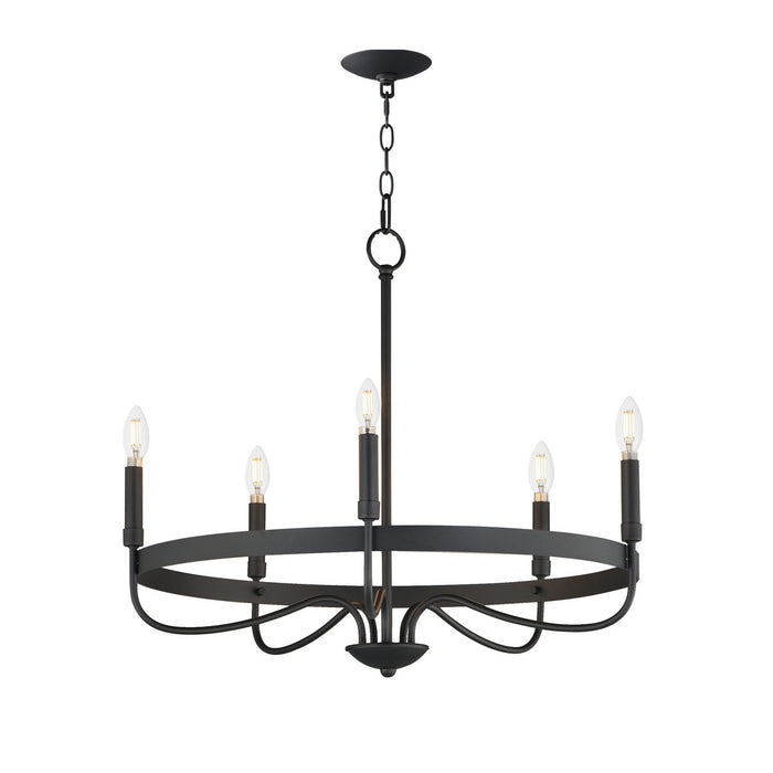 Maxim 14495BK Five Light Chandelier, Black