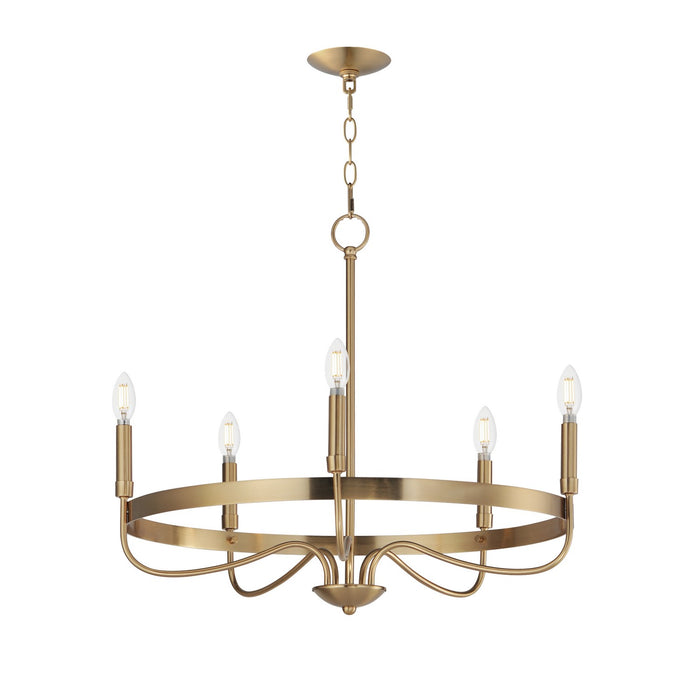 Maxim 14495HR Five Light Chandelier, Heritage