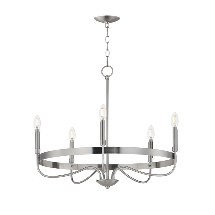 Maxim 14495SN Five Light Chandelier, Satin Nickel