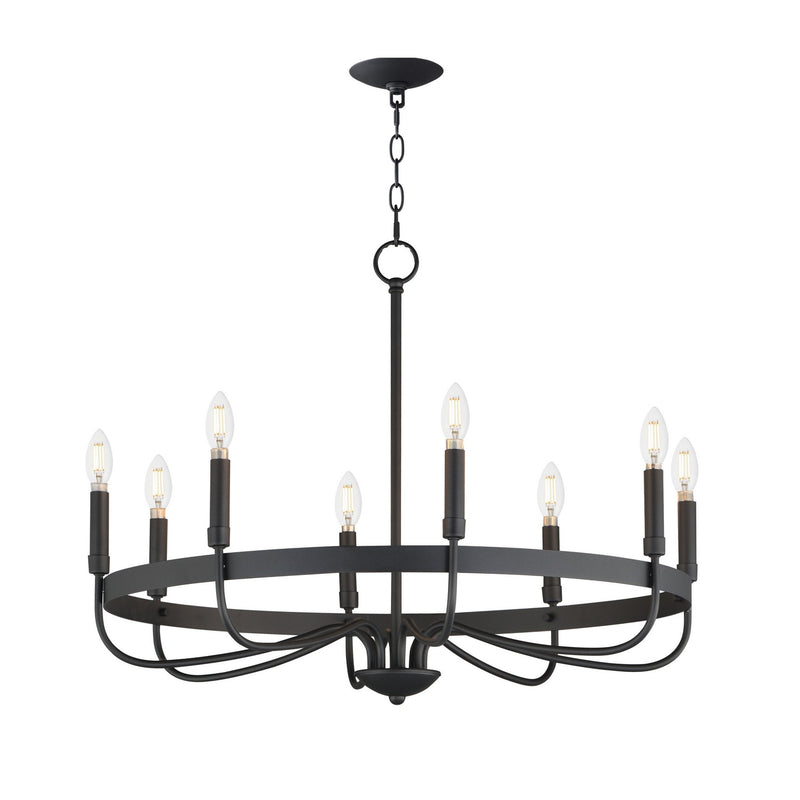 Maxim 14498BK Eight Light Chandelier, Black