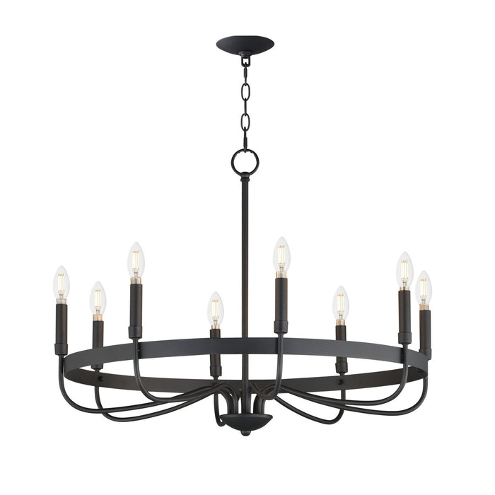Maxim 14498BK Eight Light Chandelier, Black