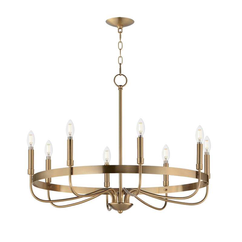 Maxim 14498HR Eight Light Chandelier, Heritage