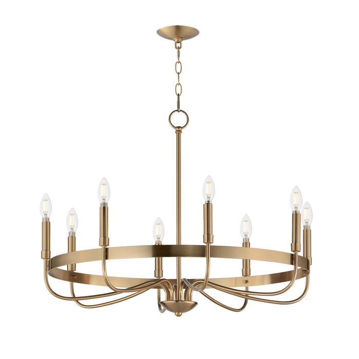 Maxim 14498HR Eight Light Chandelier, Heritage