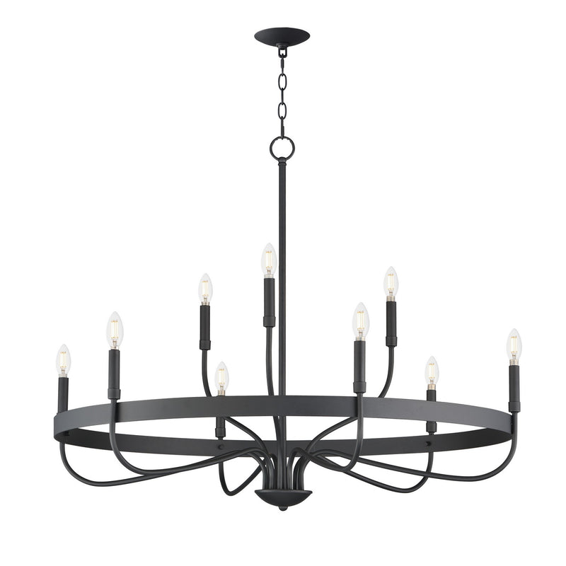 Maxim 14499BK Nine Light Chandelier, Black