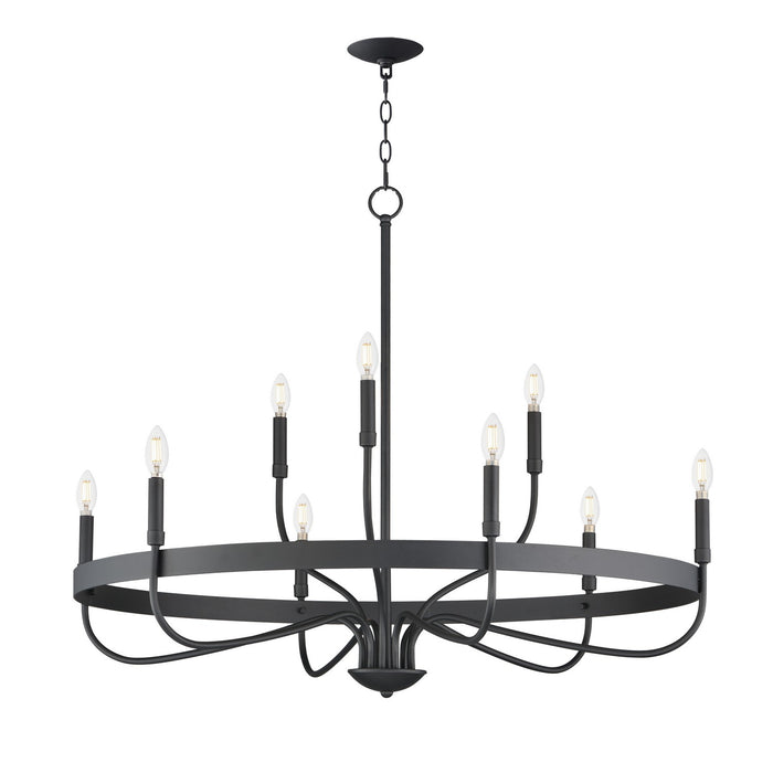 Maxim 14499BK Nine Light Chandelier, Black