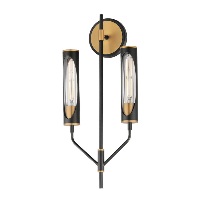 Maxim 16170CLBKAB LED Wall Sconce, Black / Antique Brass