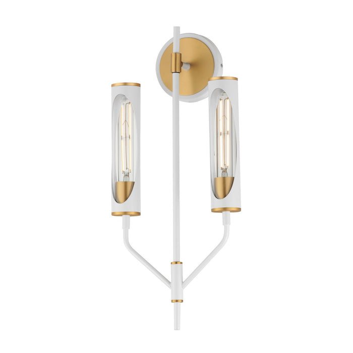 Maxim 16170CLLFGNAB LED Wall Sconce, Light French Gray / Natural Aged Brass