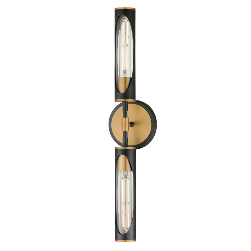 Maxim 16172CLBKAB LED Bath Vanity, Black / Antique Brass