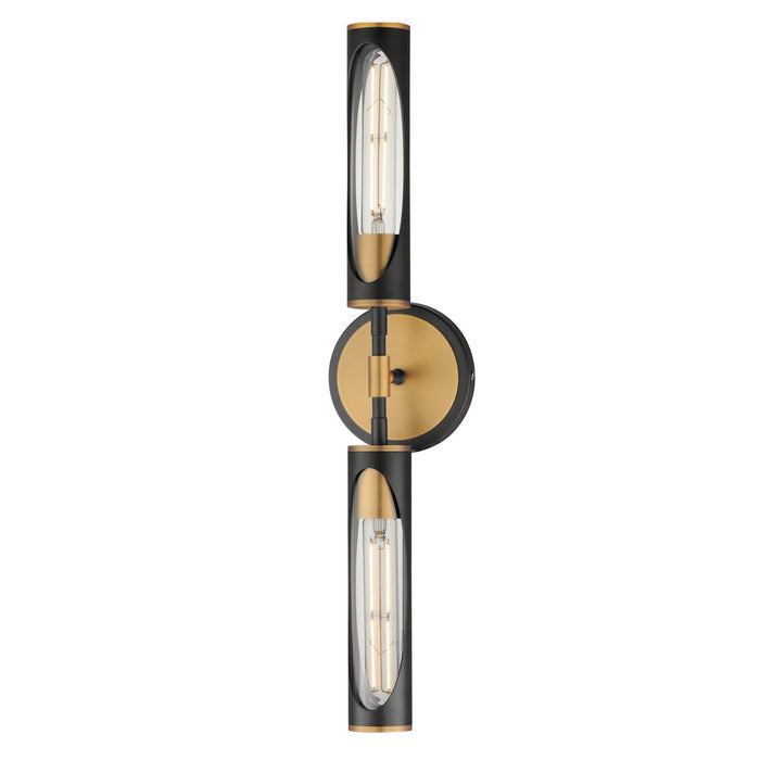 Maxim 16172CLBKAB LED Bath Vanity, Black / Antique Brass