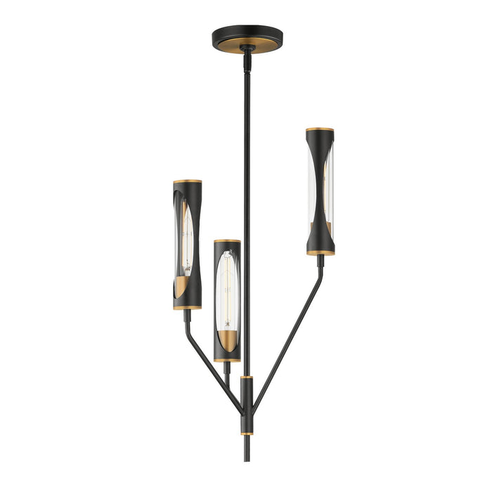 Maxim 16173CLBKAB LED Pendant, Black / Antique Brass