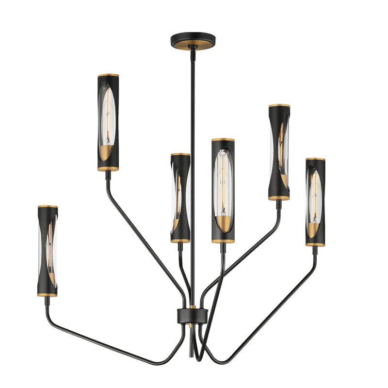 Maxim 16176CLBKAB LED Pendant, Black / Antique Brass