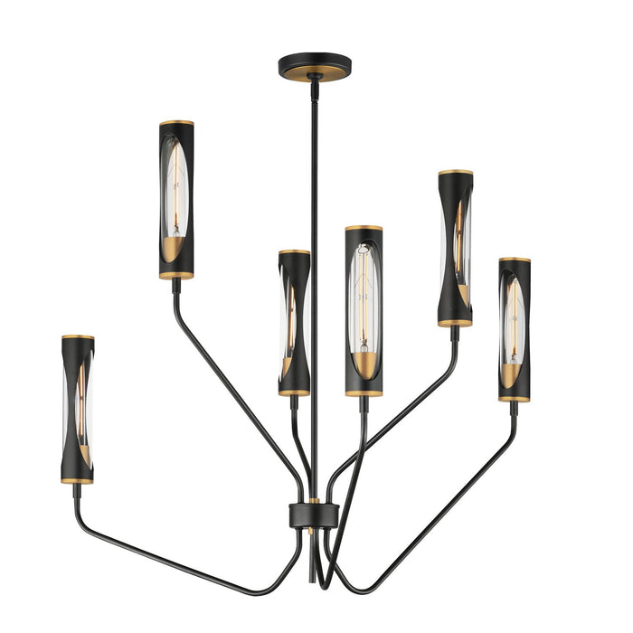 Maxim 16176CLBKAB LED Pendant, Black / Antique Brass