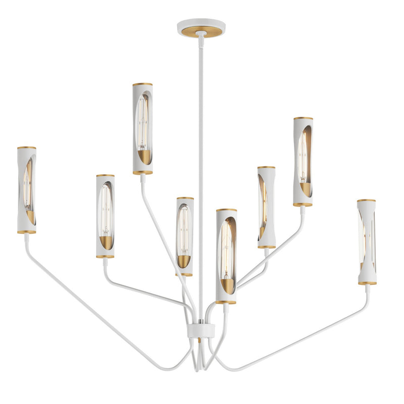 Maxim 16178CLLFGNAB LED Chandelier, Light French Gray / Natural Aged Brass