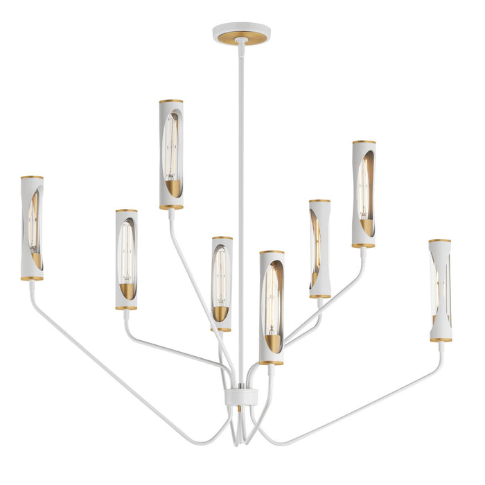 Maxim 16178CLLFGNAB LED Chandelier, Light French Gray / Natural Aged Brass