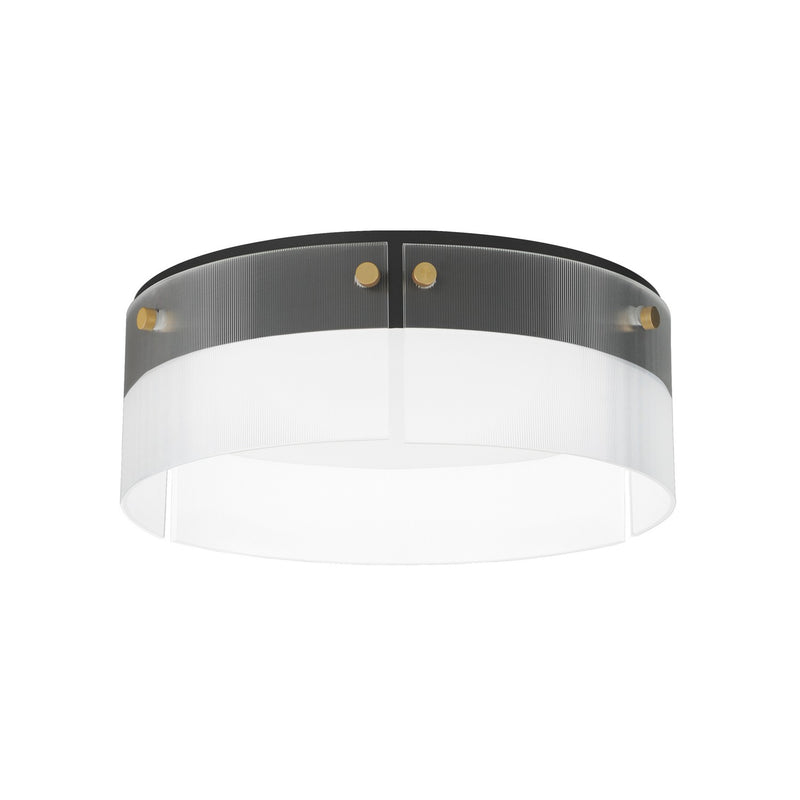 Maxim 21190CRBKNAB LED Flush Mount, Black / Natural Aged Brass