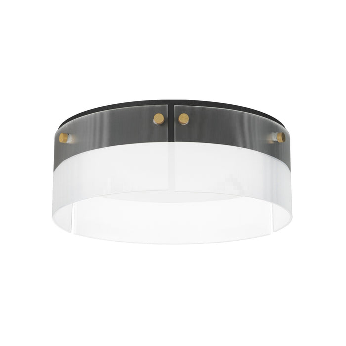 Maxim 21190CRBKNAB LED Flush Mount, Black / Natural Aged Brass