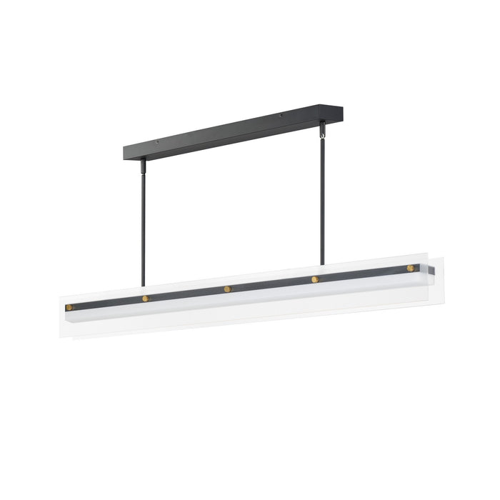 Maxim 21194CRBKNAB LED Linear Pendant, Black / Natural Aged Brass