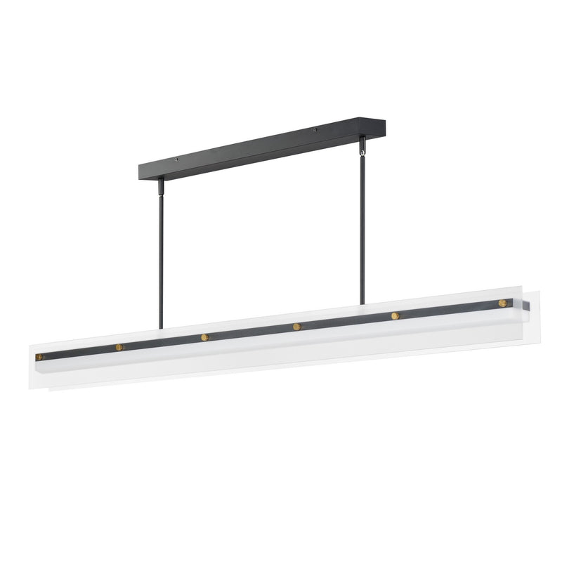 Maxim 21195CRBKNAB LED Linear Pendant, Black / Natural Aged Brass