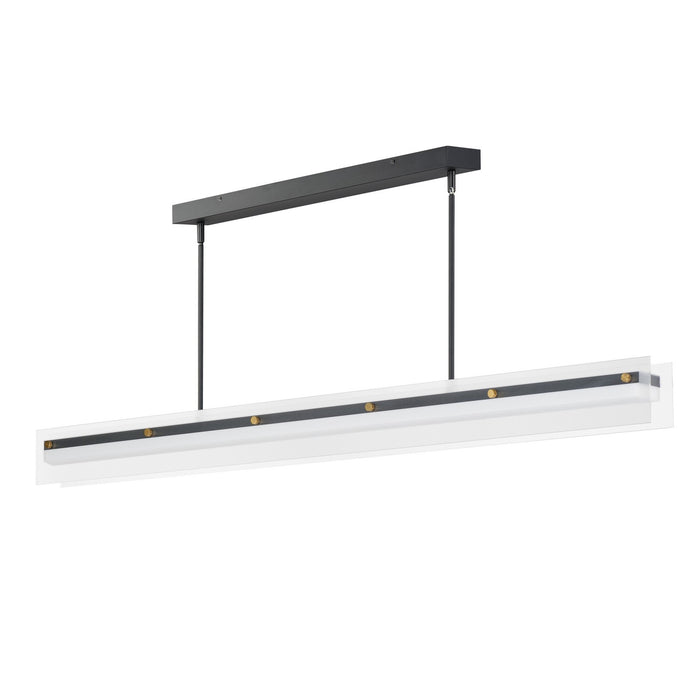 Maxim 21195CRBKNAB LED Linear Pendant, Black / Natural Aged Brass