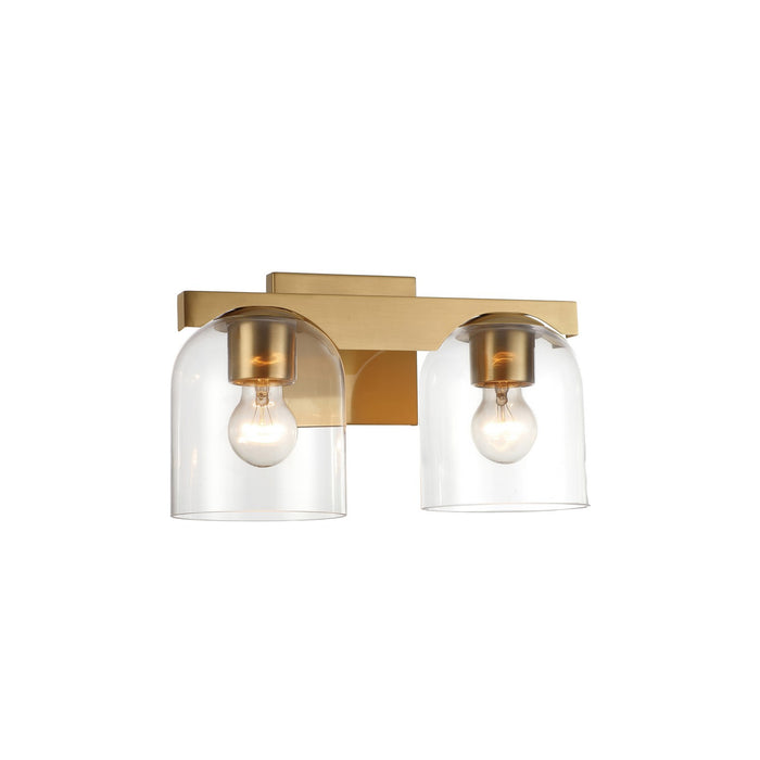 Maxim 21232CLNAB Two Light Wall Sconce, Natural Aged Brass