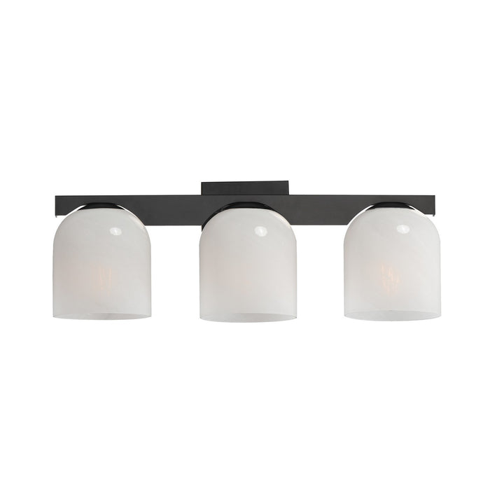 Maxim 21233MRBK Three Light Bath Vanity, Black