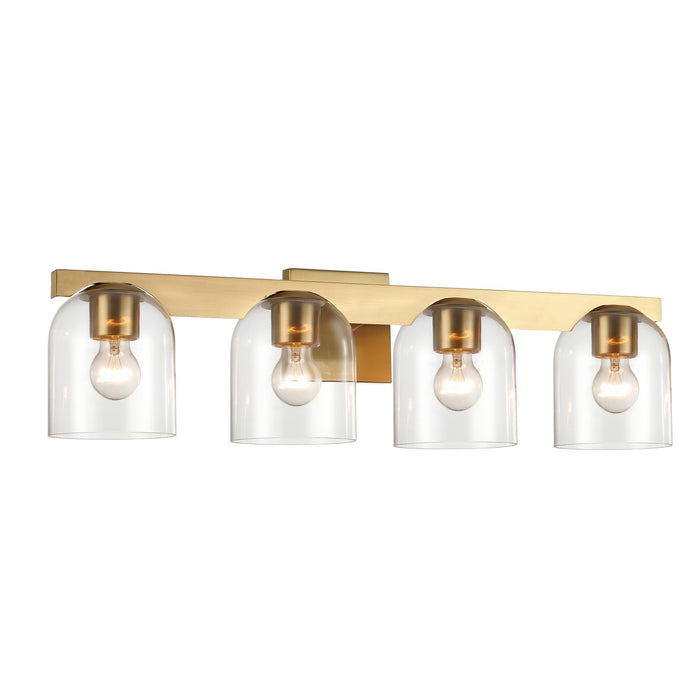 Maxim 21234CLNAB Four Light Bath Vanity, Natural Aged Brass