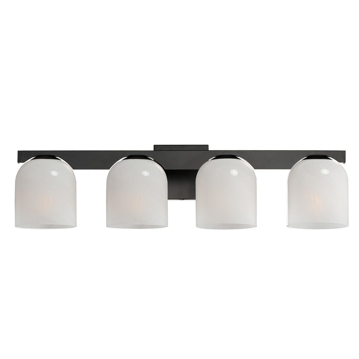 Maxim 21234MRBK Four Light Bath Vanity, Black