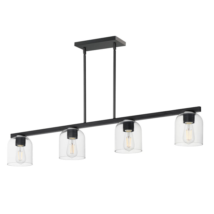 Maxim 21236CLBK Four Light Linear Pendant, Black