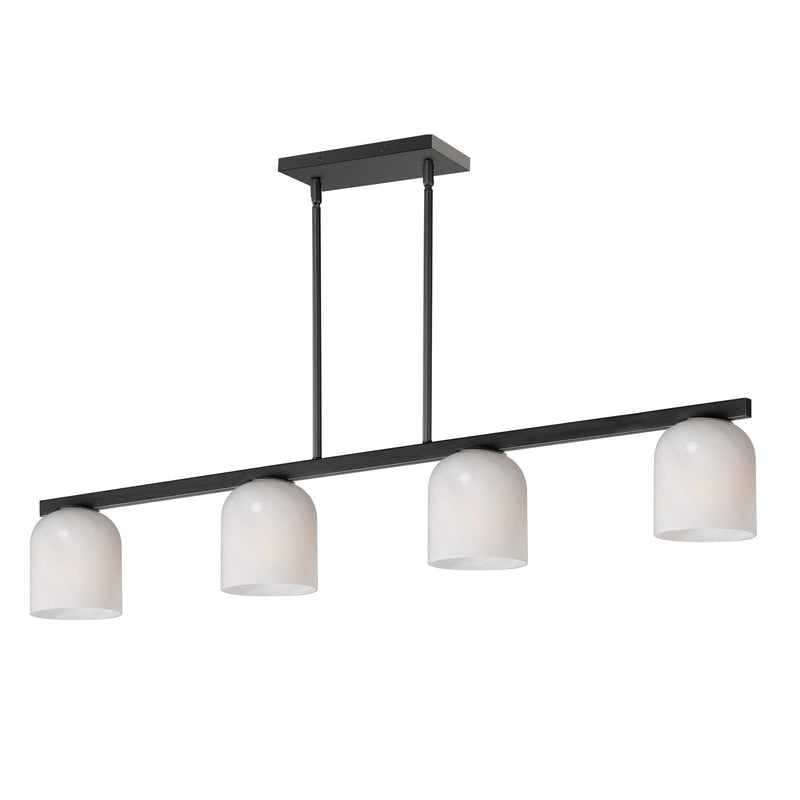 Maxim 21236MRBK Four Light Linear Pendant, Black
