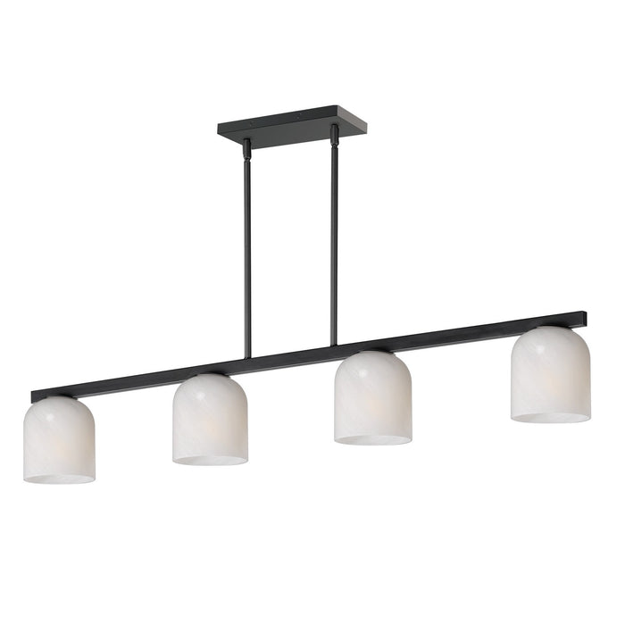 Maxim 21236MRBK Four Light Linear Pendant, Black