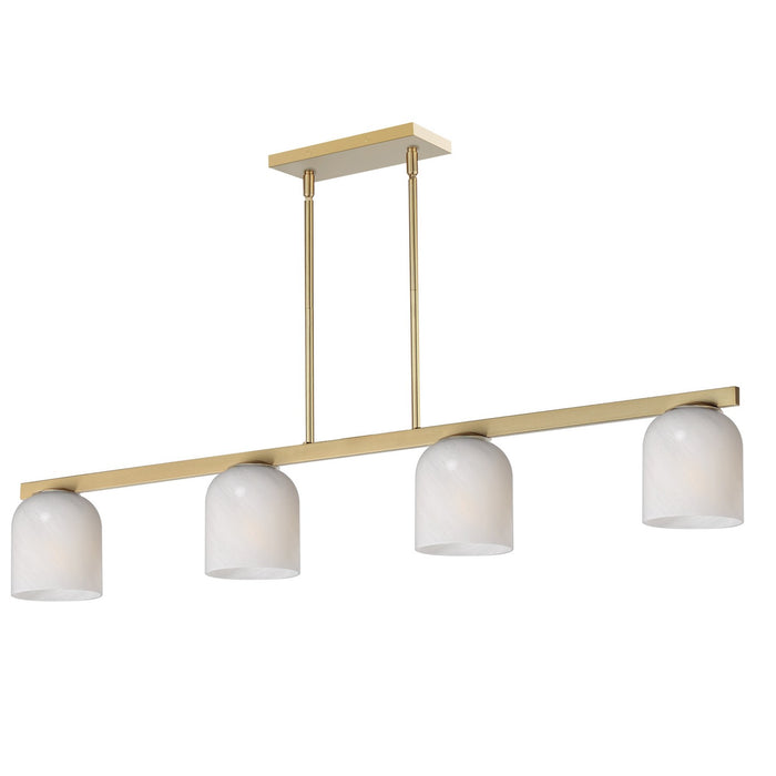Maxim 21236MRNAB Four Light Linear Pendant, Natural Aged Brass