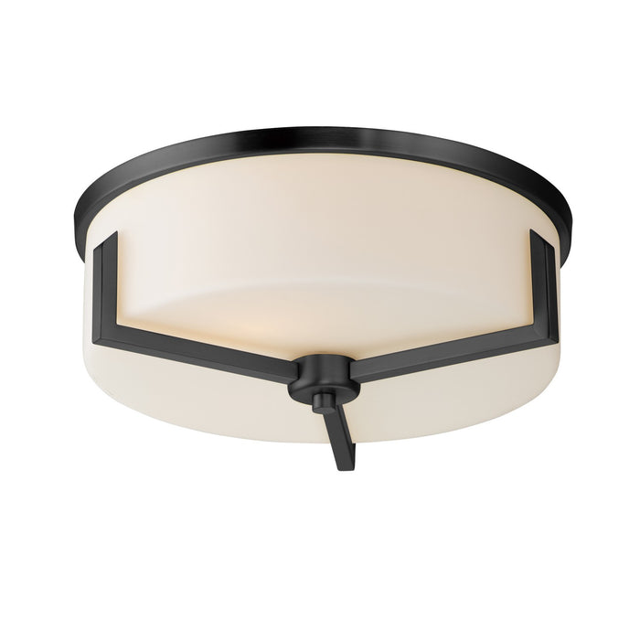 Maxim 21280SWBK Three Light Flush Mount, Black