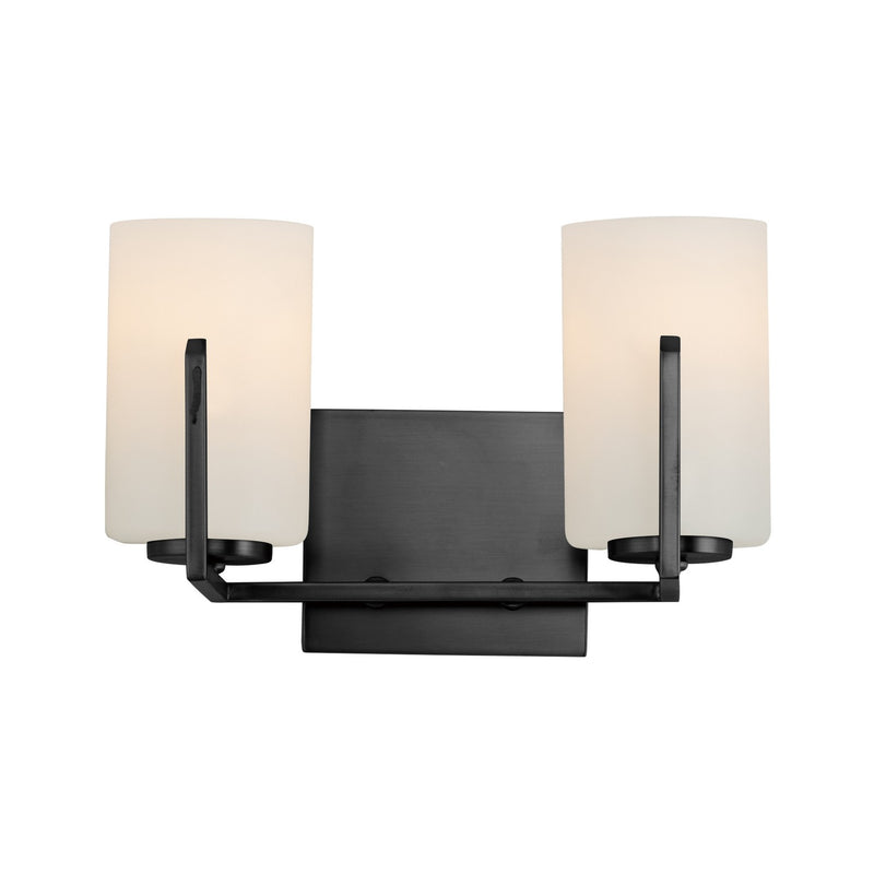 Maxim 21282SWBK Two Light Bath Vanity, Black