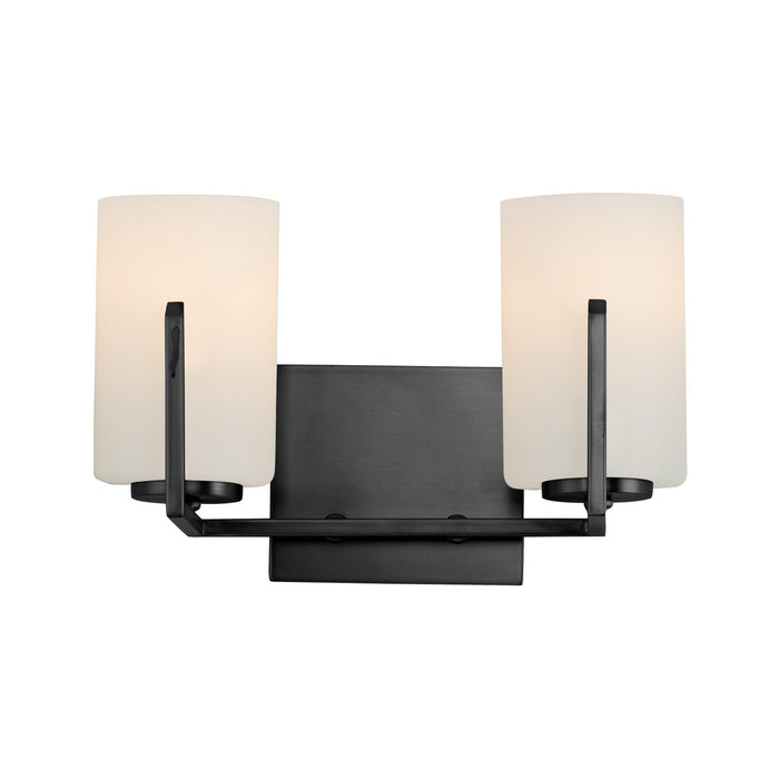 Maxim 21282SWBK Two Light Bath Vanity, Black