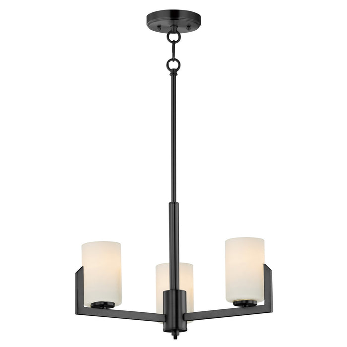 Maxim 21285SWBK Three Light Chandelier, Black