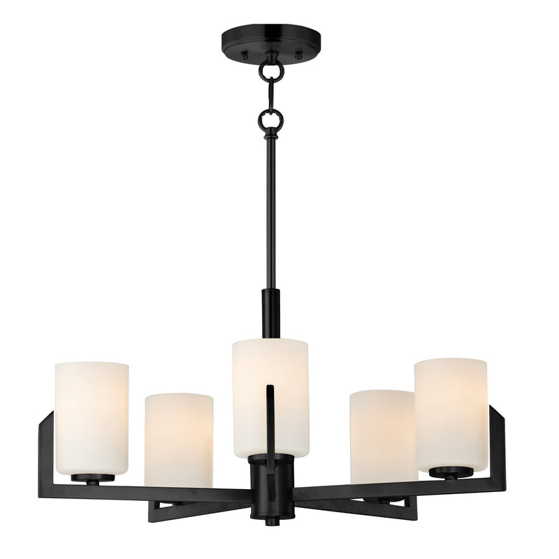 Maxim 21286SWBK Five Light Chandelier, Black