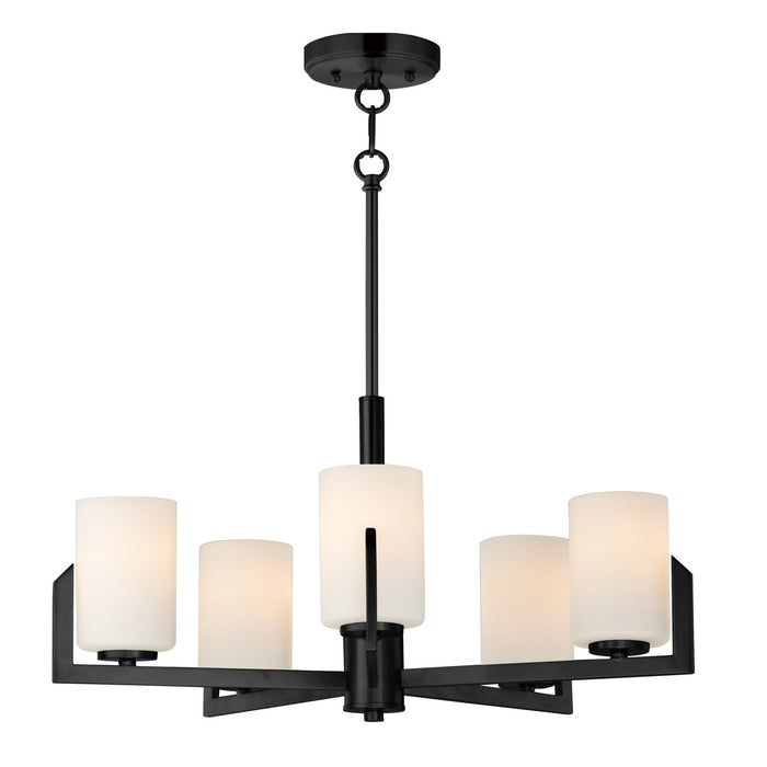 Maxim 21286SWBK Five Light Chandelier, Black