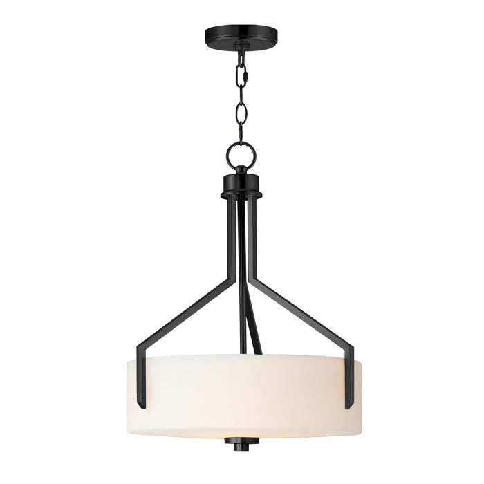 Maxim 21287SWBK Three Light Pendant, Black