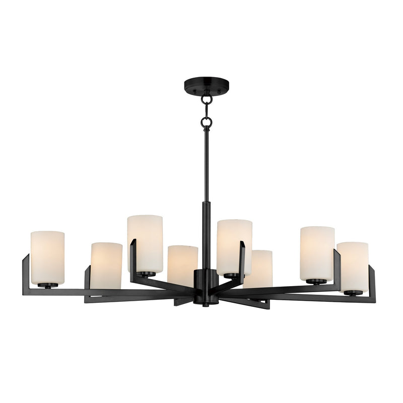 Maxim 21288SWBK Eight Light Chandelier, Black