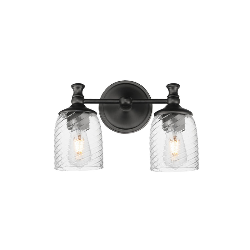 Maxim 21352CRBK Two Light Wall Sconce, Black