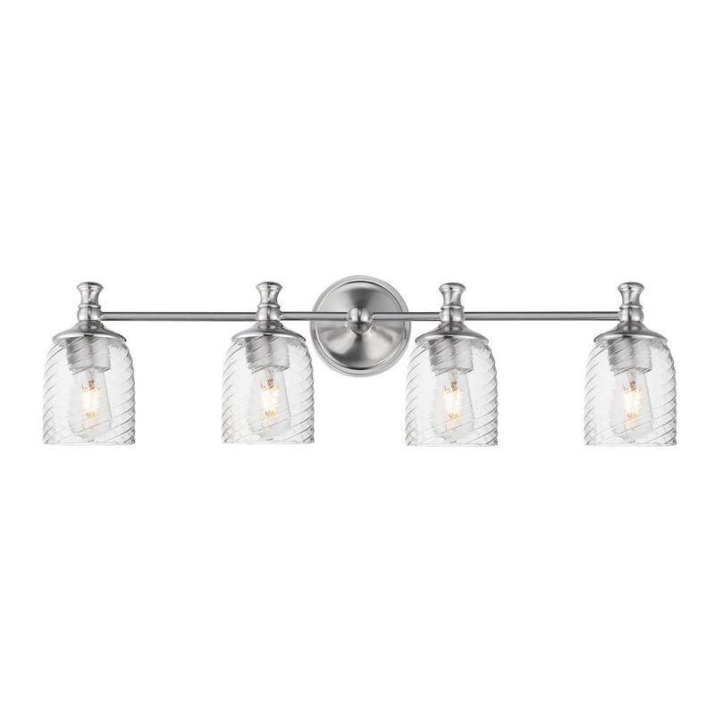 Maxim 21354CRSN Four Light Bath Vanity, Satin Nickel