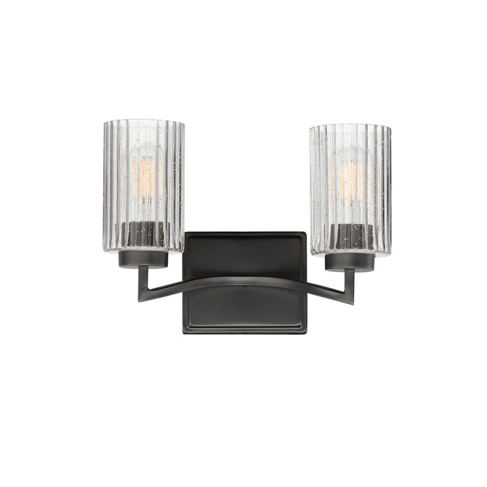 Maxim 21372CRBK Two Light Wall Sconce, Black