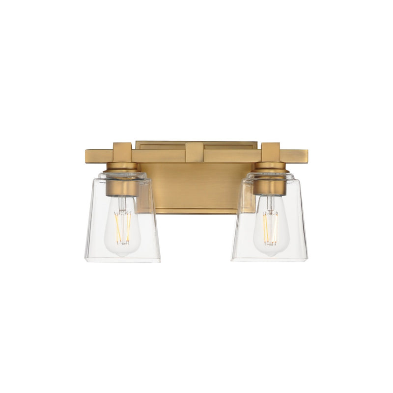 Maxim 21382CLNAB Two Light Wall Sconce, Natural Aged Brass