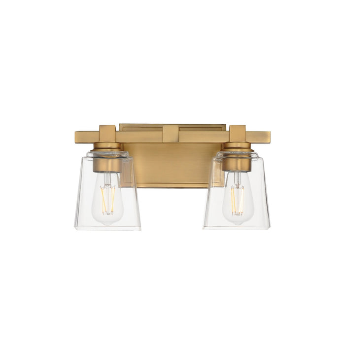 Maxim 21382CLNAB Two Light Wall Sconce, Natural Aged Brass