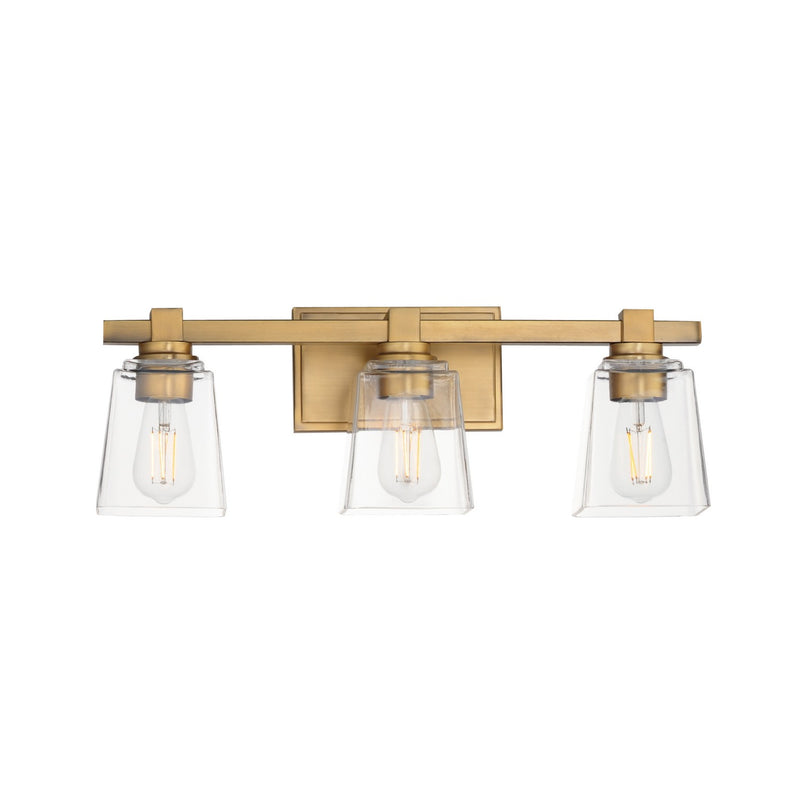 Maxim 21383CLNAB Three Light Bath Vanity, Natural Aged Brass