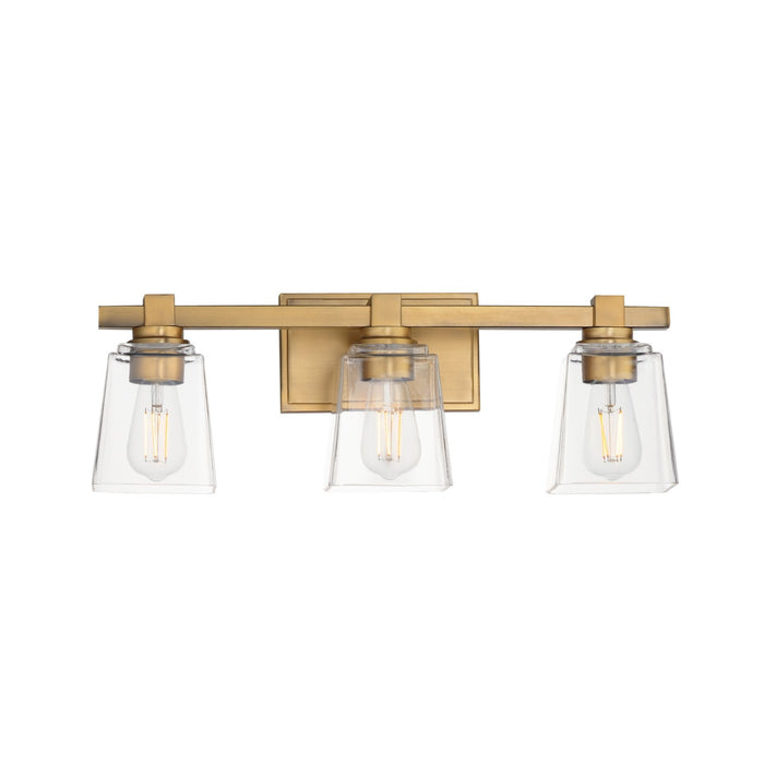 Maxim 21383CLNAB Three Light Bath Vanity, Natural Aged Brass