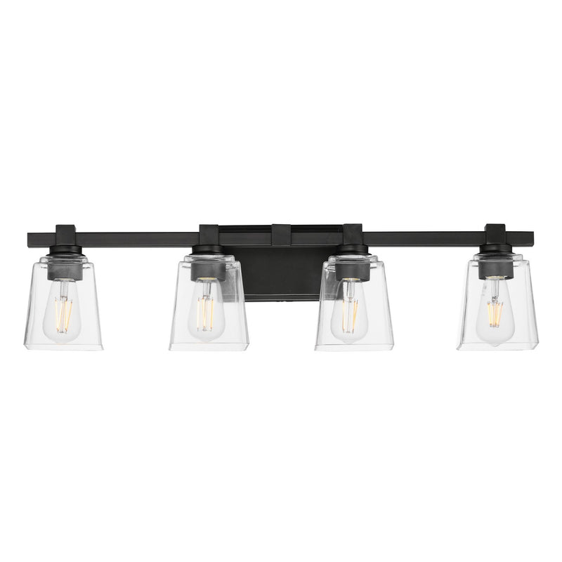 Maxim 21384CLBK Four Light Bath Vanity, Black