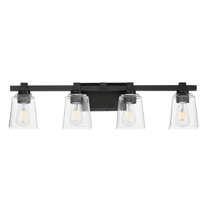 Maxim 21384CLBK Four Light Bath Vanity, Black