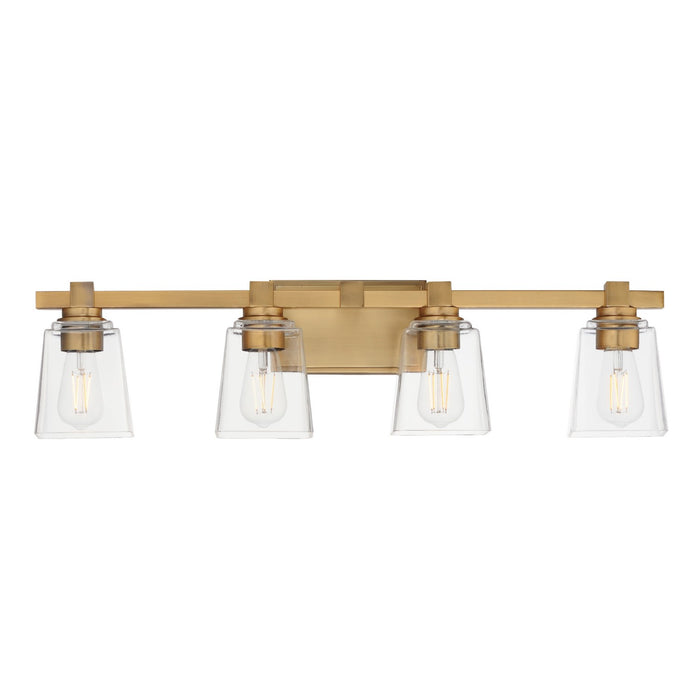 Maxim 21384CLNAB Four Light Bath Vanity, Natural Aged Brass